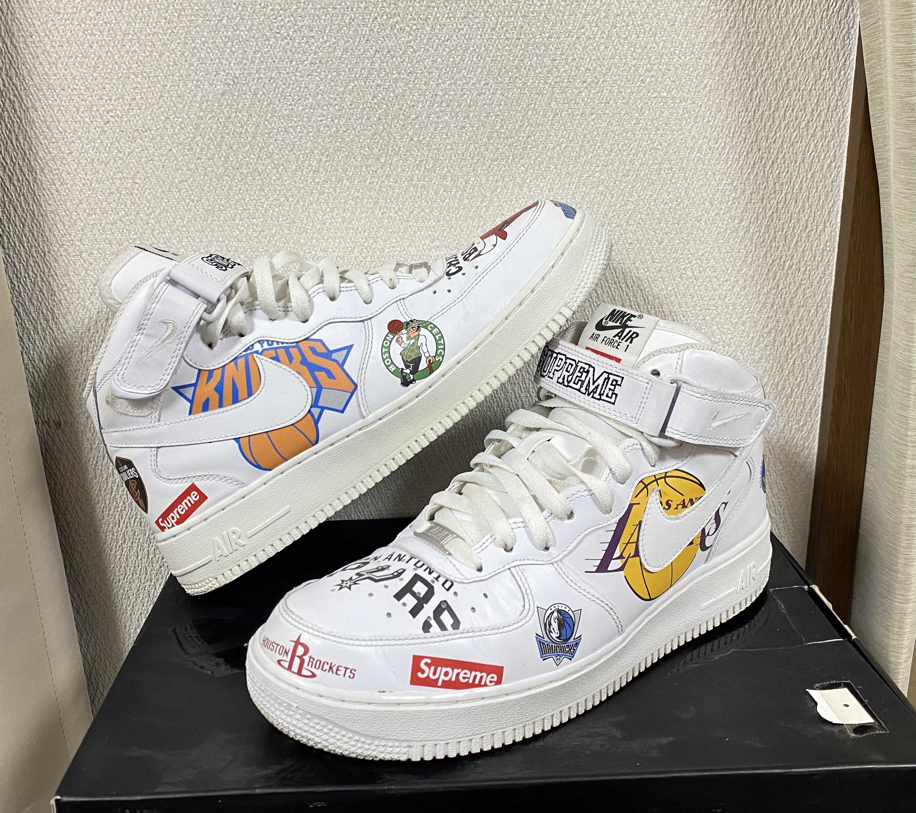 Supreme × NBA × Nike Air Force 1 Mid '07 "White"