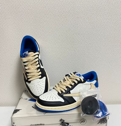 Travis Scott × fragment design × Nike Air Jordan 1 Low OG SP "Military Blue"