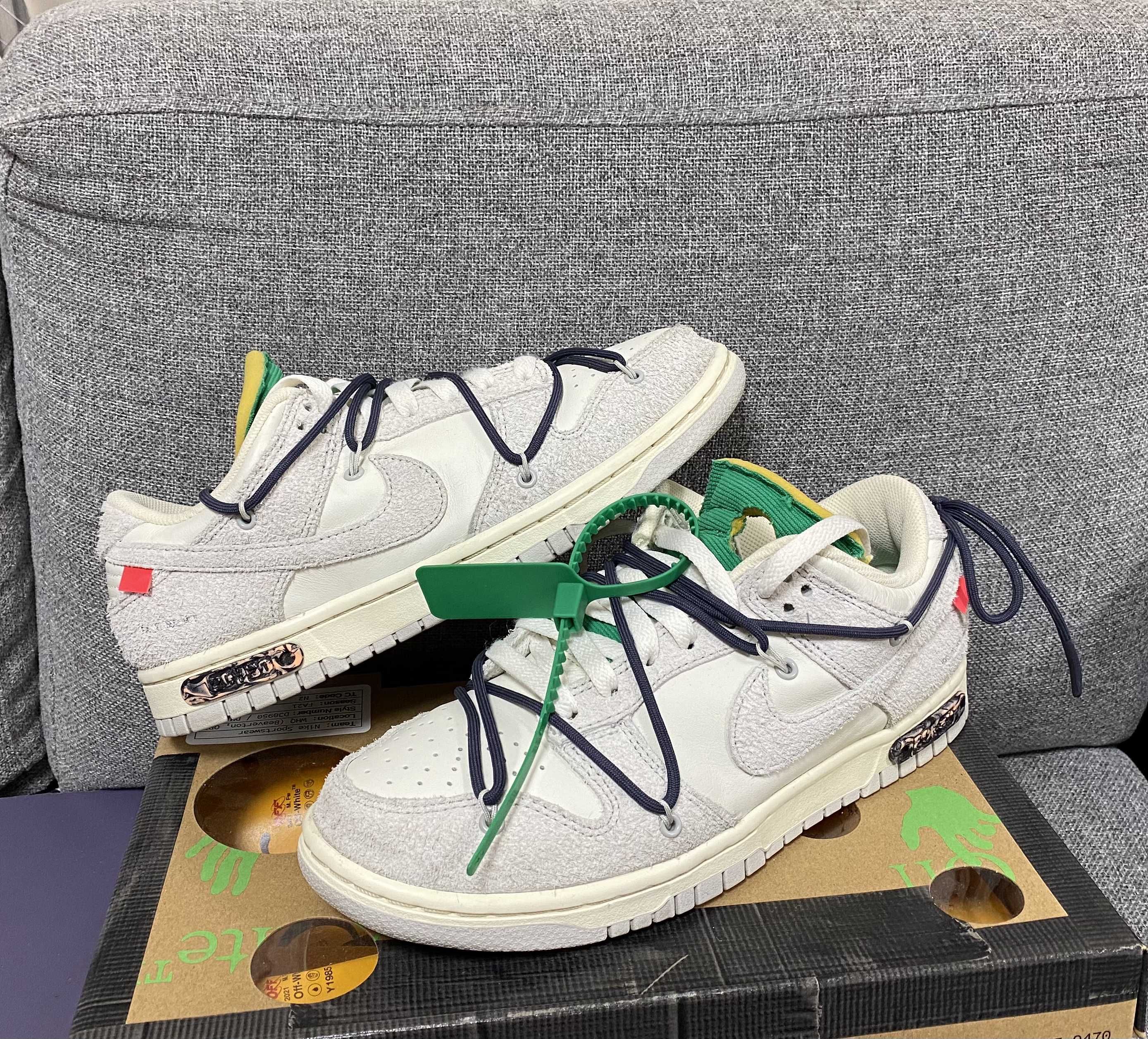 Off-White × Nike Dunk Low "Sail/Neutral Grey/Gridiron"