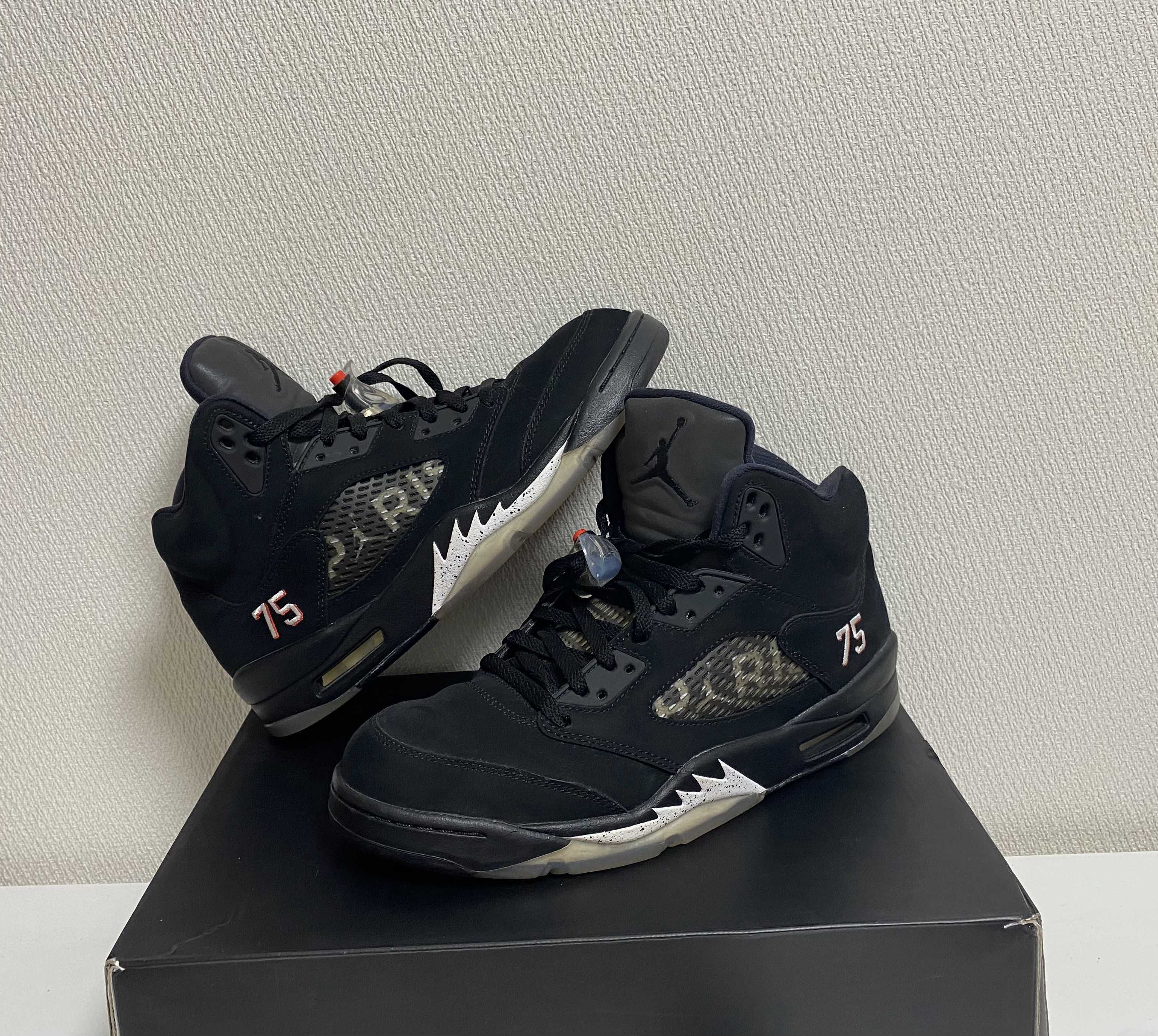 NIKE AIR JORDAN 5 PARIS SAINT-GERMAIN BLACK/CEMENT GREY