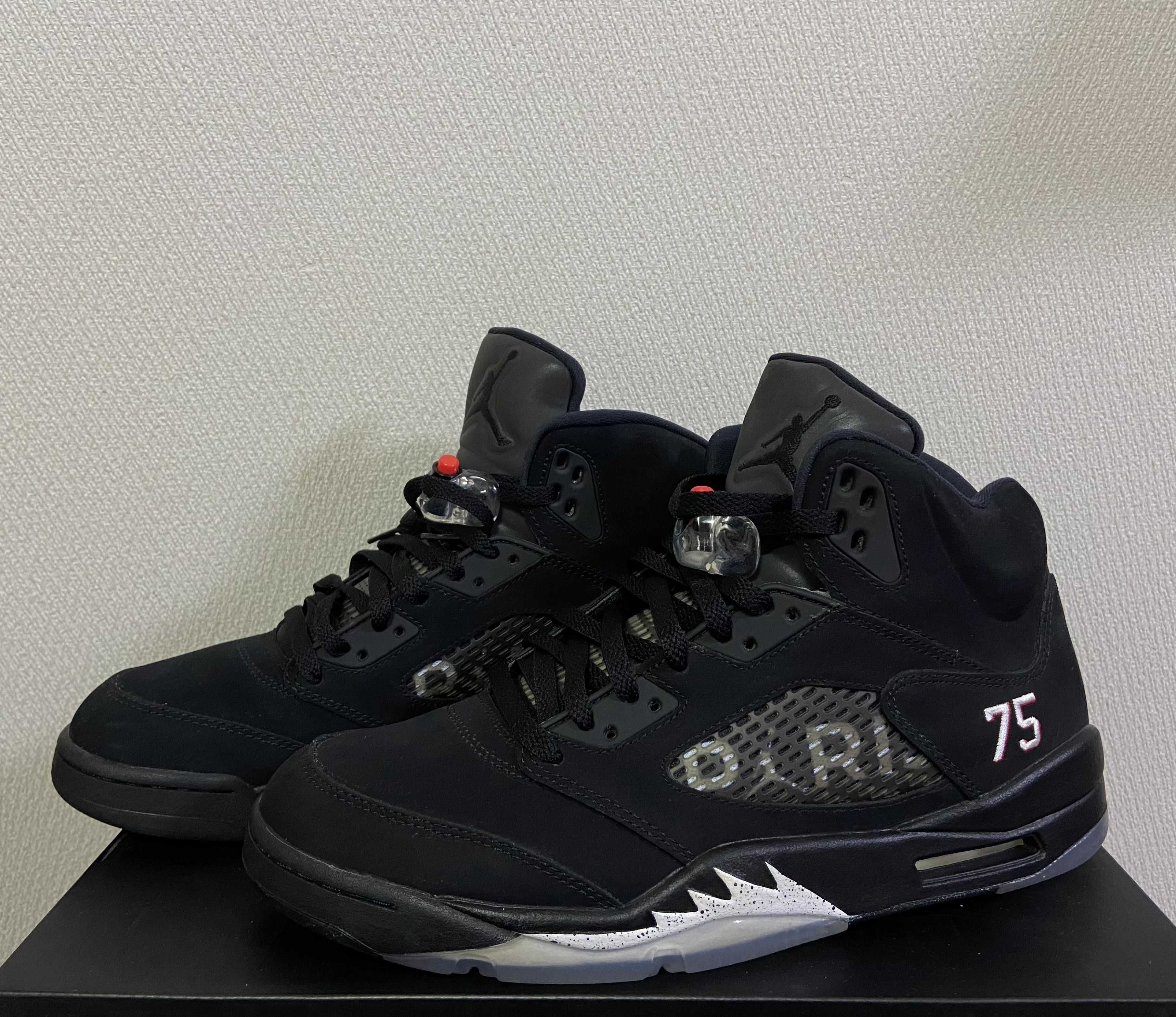 NIKE AIR JORDAN 5 PARIS SAINT-GERMAIN BLACK/CEMENT GREY