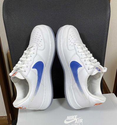 KITH × Nike Air Force 1 Low "White/Rush Blue/White/Brilliant Orange"
