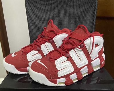 Supreme × Nike Air More Uptempo "White/Red"