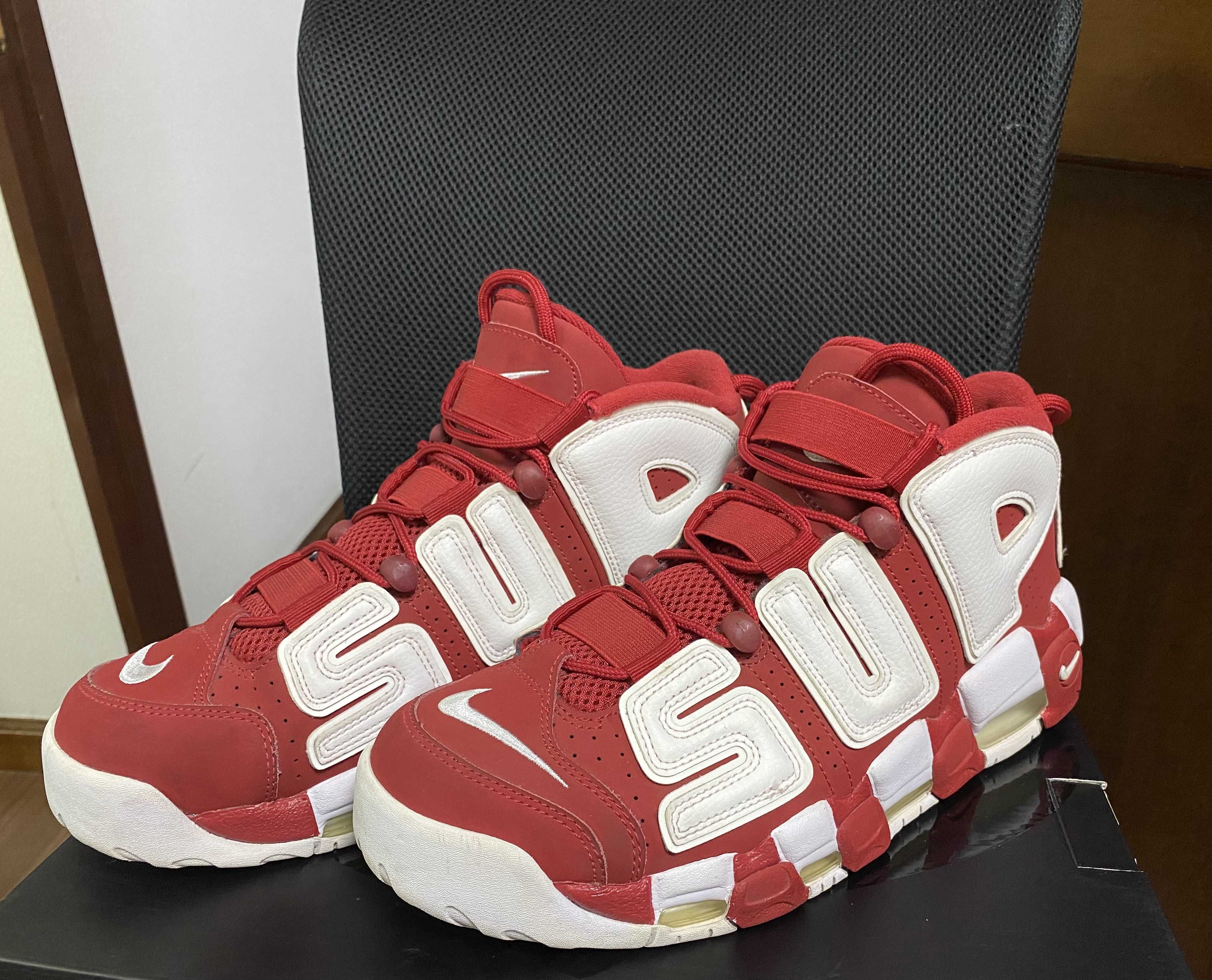 Supreme × Nike Air More Uptempo "White/Red"