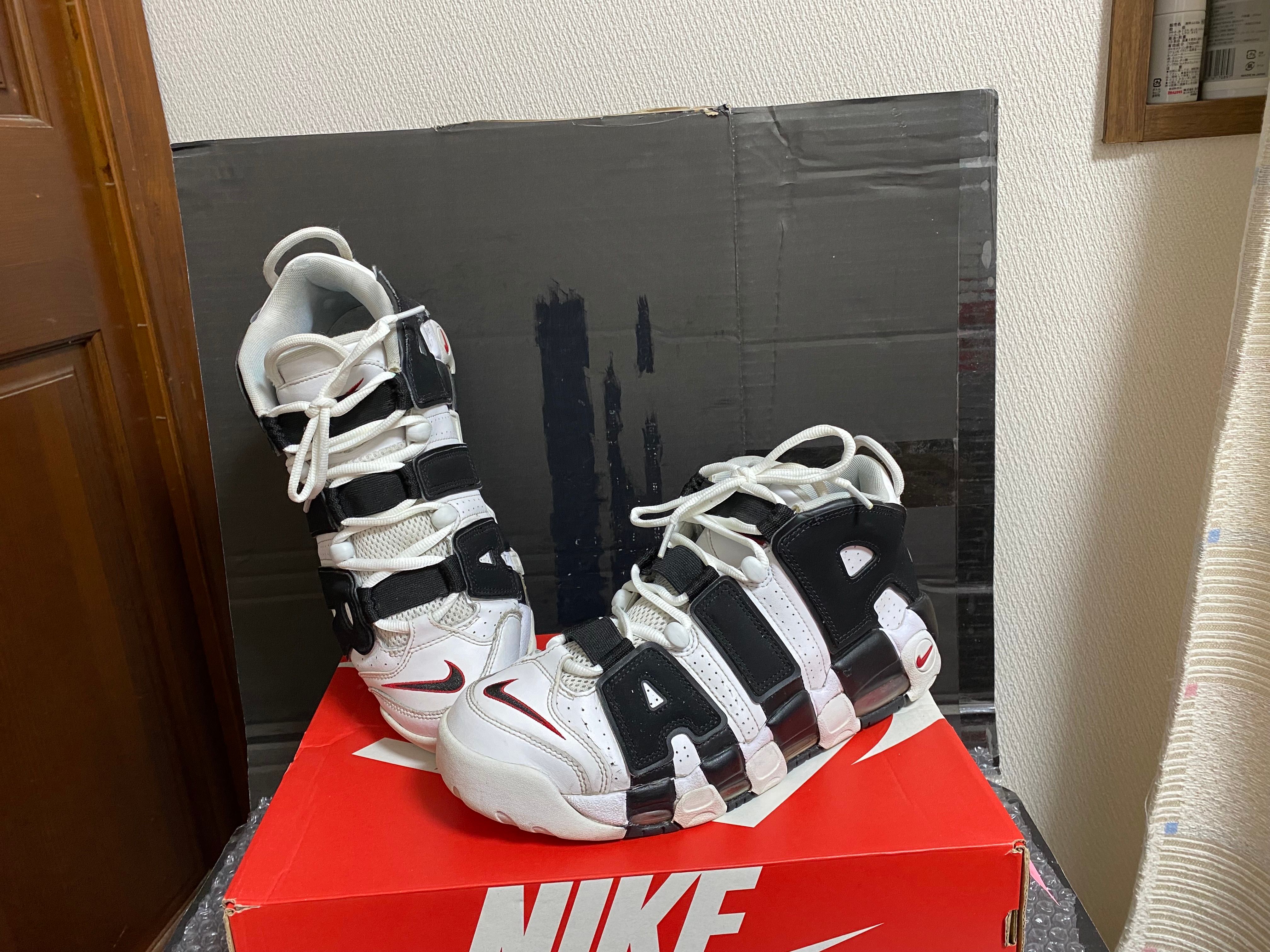 NIKE AIR MORE UPTEMPO "WHITE/BLACK/UNIVERSITY RED"(2020)