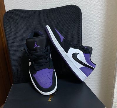 Nike Air Jordan 1 Retro Low "White/Black/Court Purple"