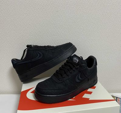 Stussy × Nike Air Force 1 Low "Triple Black"