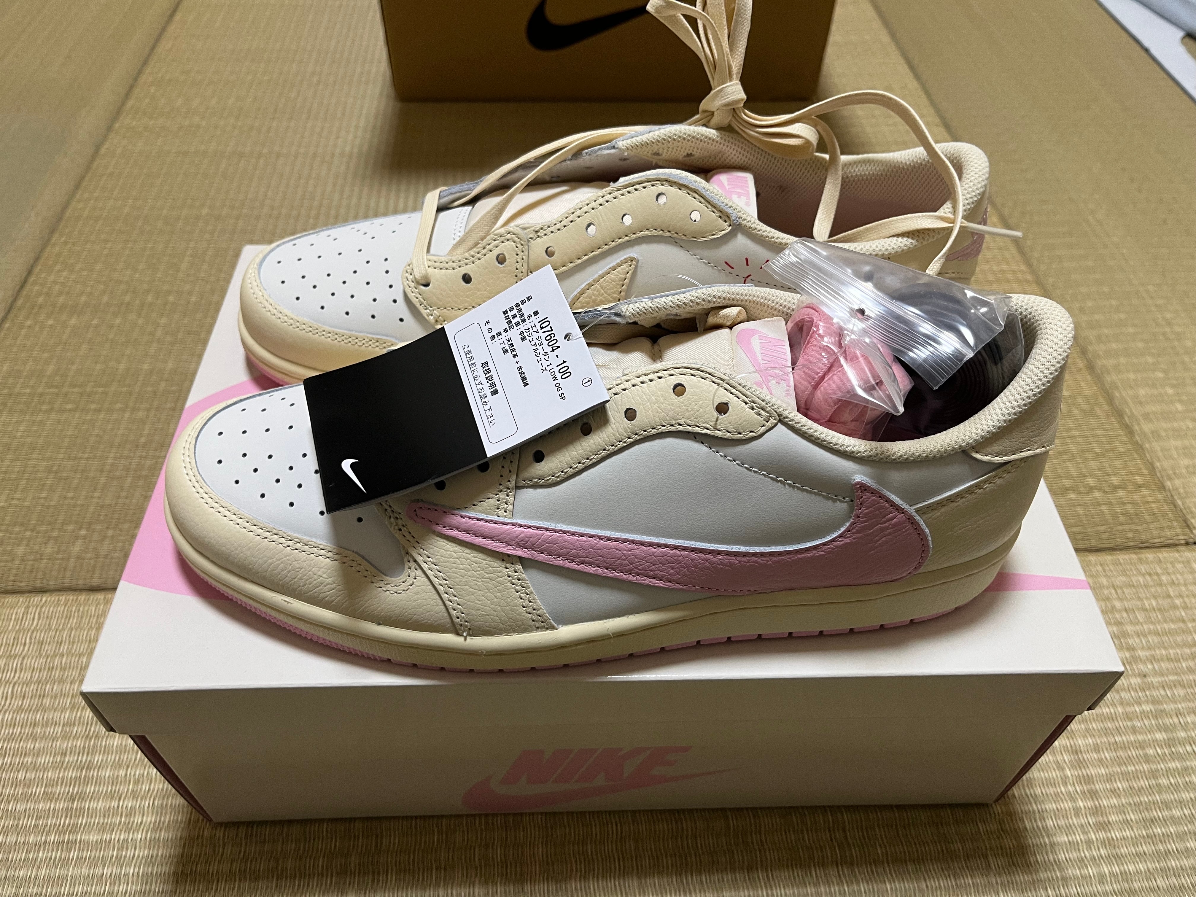 Travis Scott × Nike Air Jordan 1 Retro Low OG "Muslin/Shy Pink"