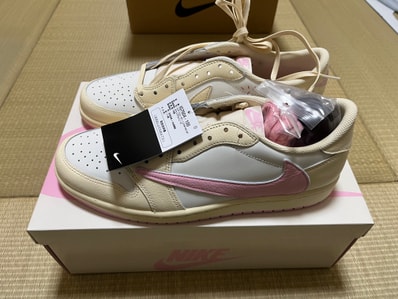 Travis Scott × Nike Air Jordan 1 Retro Low OG "Muslin/Shy Pink"