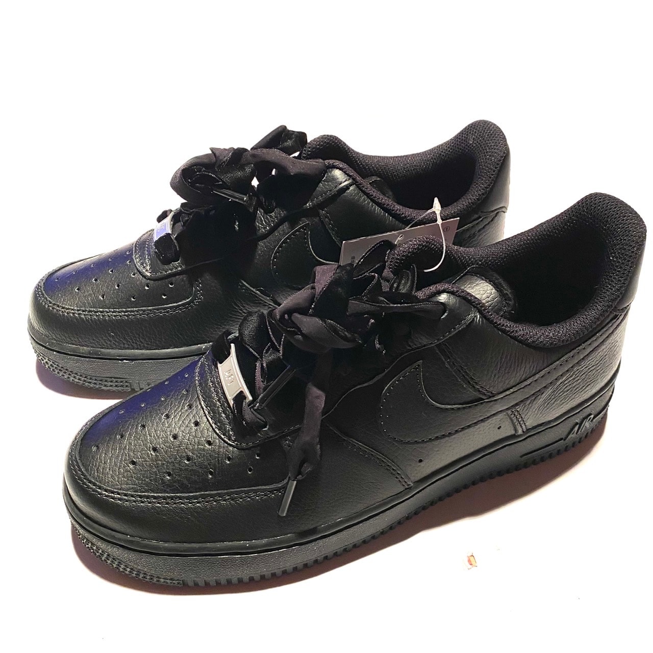 Nike Women's Air Force 1 Low "Ribbon Laces/Triple Black"