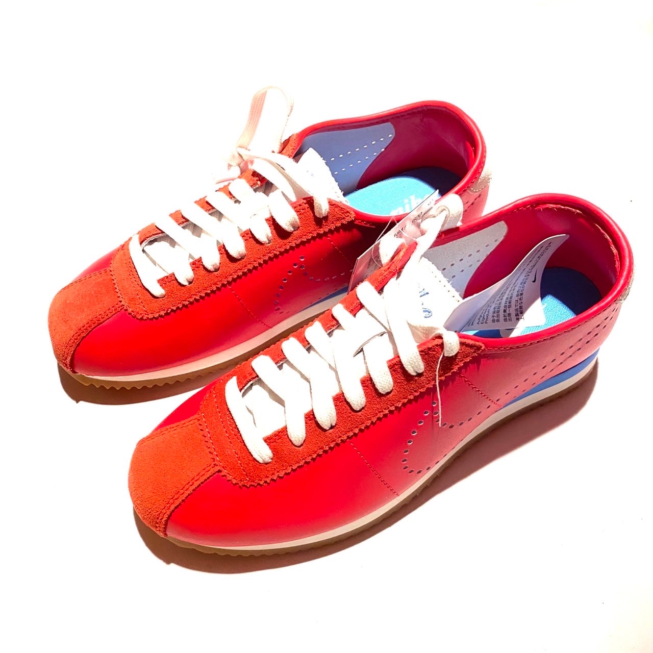 Nike Women's Cortez Leather "University Red/Summit White/Gum Medium Brown/University Blue"