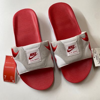 Nike Air Max 1 Slide "Light Neutral Grey and University Red"