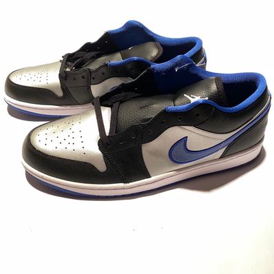 Nike Air Jordan 1 Low "Black/Game Royal/Metallic Platinum"