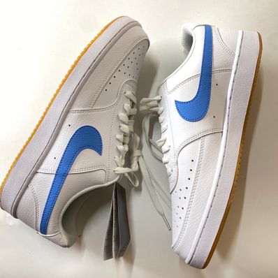 Nike Court Vision Low "White/Gum Yellow/University Blue"