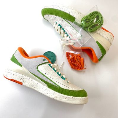 The Titan × Nike Women's Air Jordan 2 Low "Safety Orange/Chlorophyll"