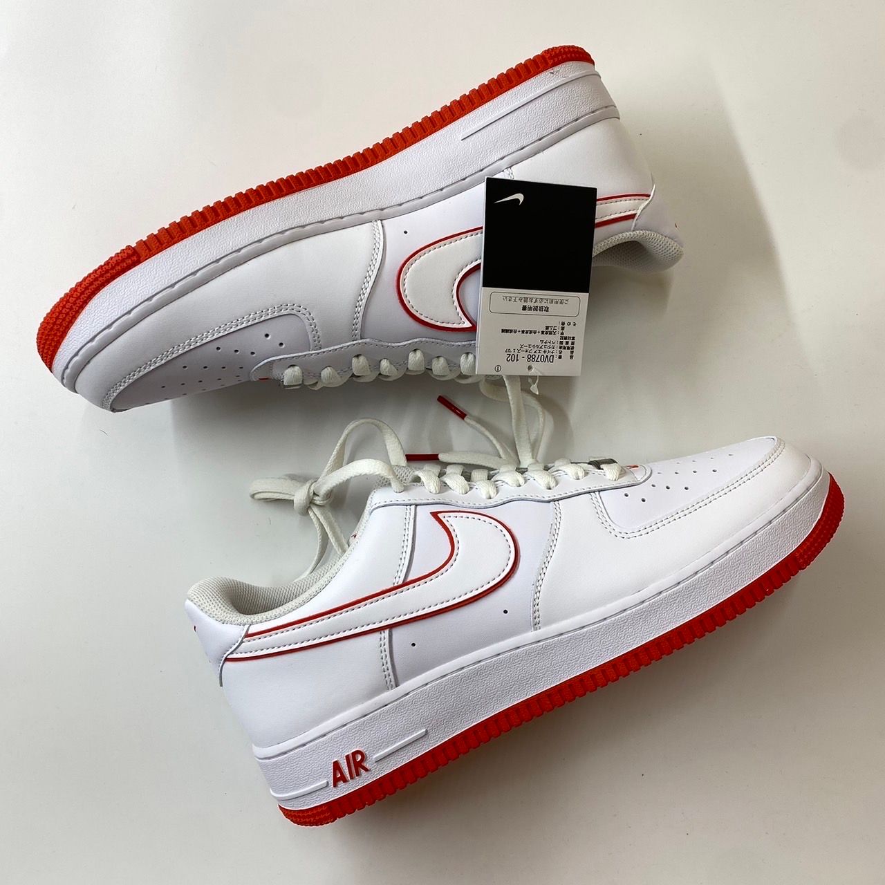 Nike Air Force 1 Low "White and Picante Red"