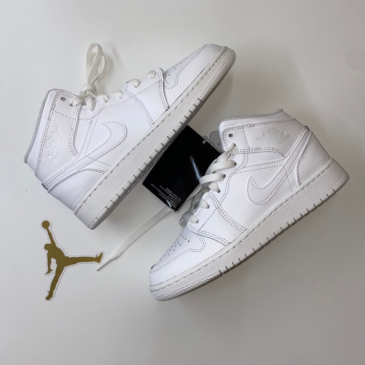 Nike GS Air Jordan 1 Mid "White"