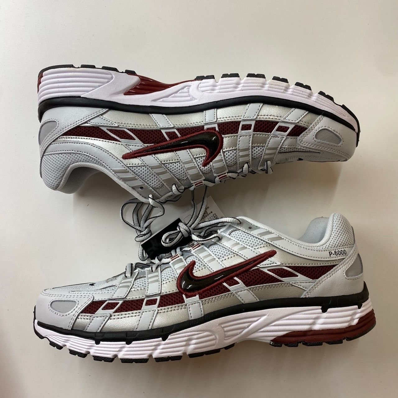 Nike P-6000 "Pure Platinum/Metallic Platinum/White/Dark Team Red"