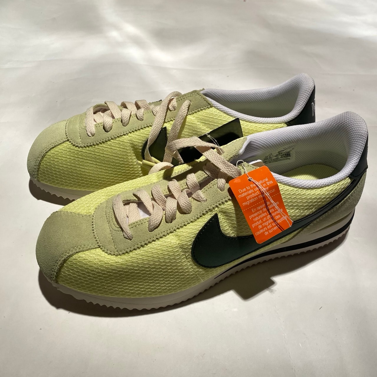 Nike Cortez TXT "Light Lemon Twist/Black/Coconut Milk/White"