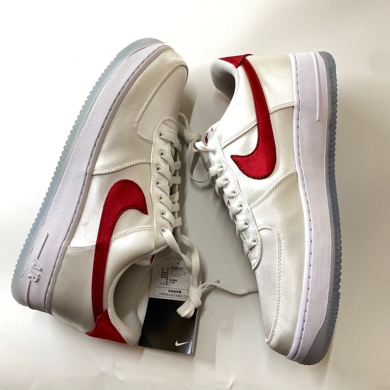 Nike Air Force 1 Low Satin "White/Red"