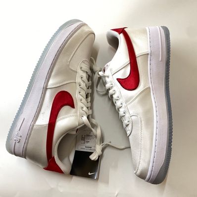 Nike Air Force 1 Low Satin "White/Red"