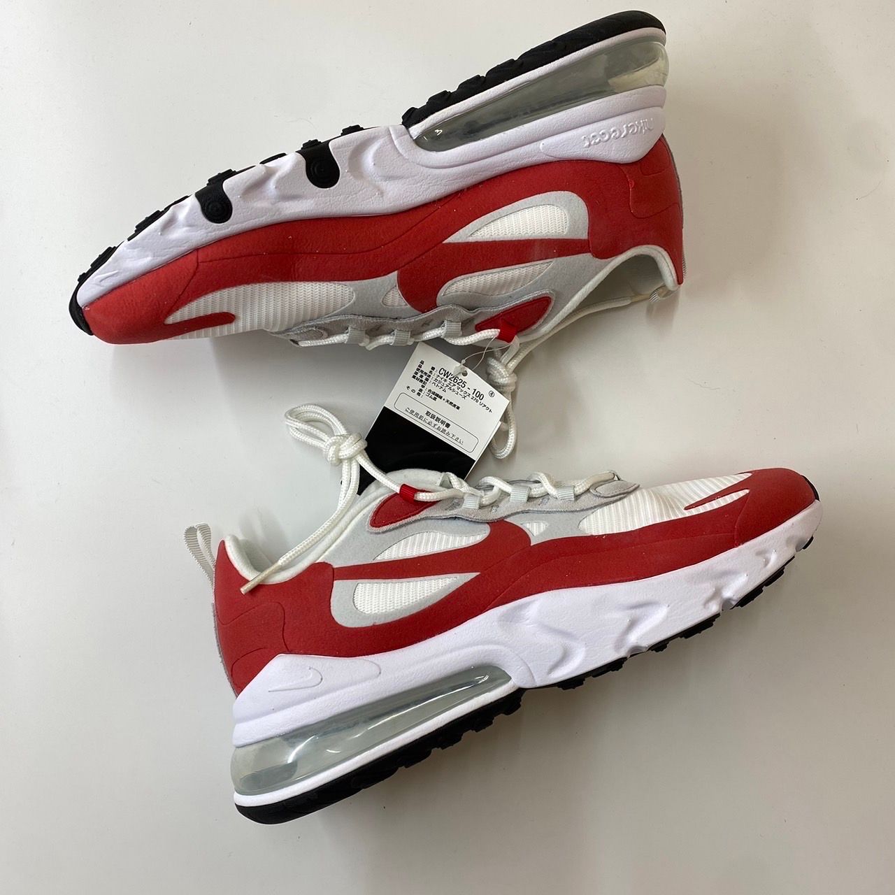 NIKE AIR MAX 270 REACT WHITE UNIVERSITY RED