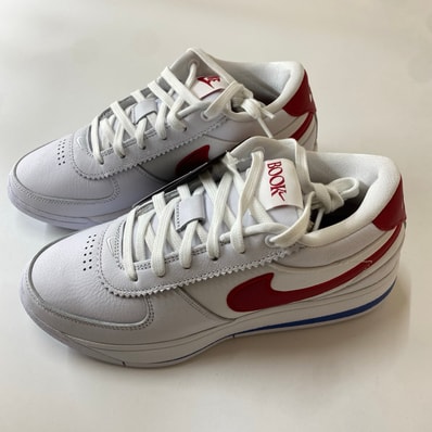 Nike Book 1 Cortez "Forrest Gump/White and Varsity Red" (FJ4250-105/FJ4249-105)