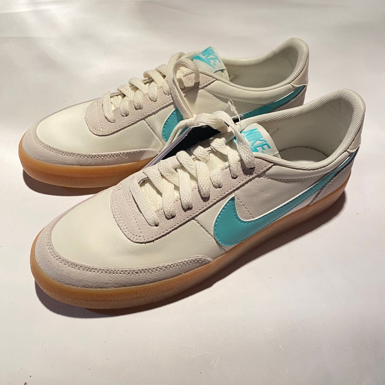 ナイキ キルショット2 レザー "セイル/アイランズグリーン/ガム"