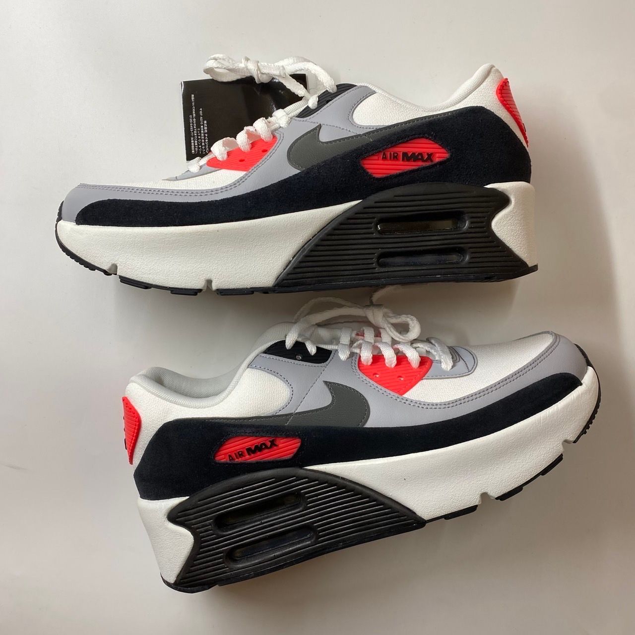 Nike Women's Air Max 90 LV8 "Summit White/Black/Wolf Grey/Smoke Grey"