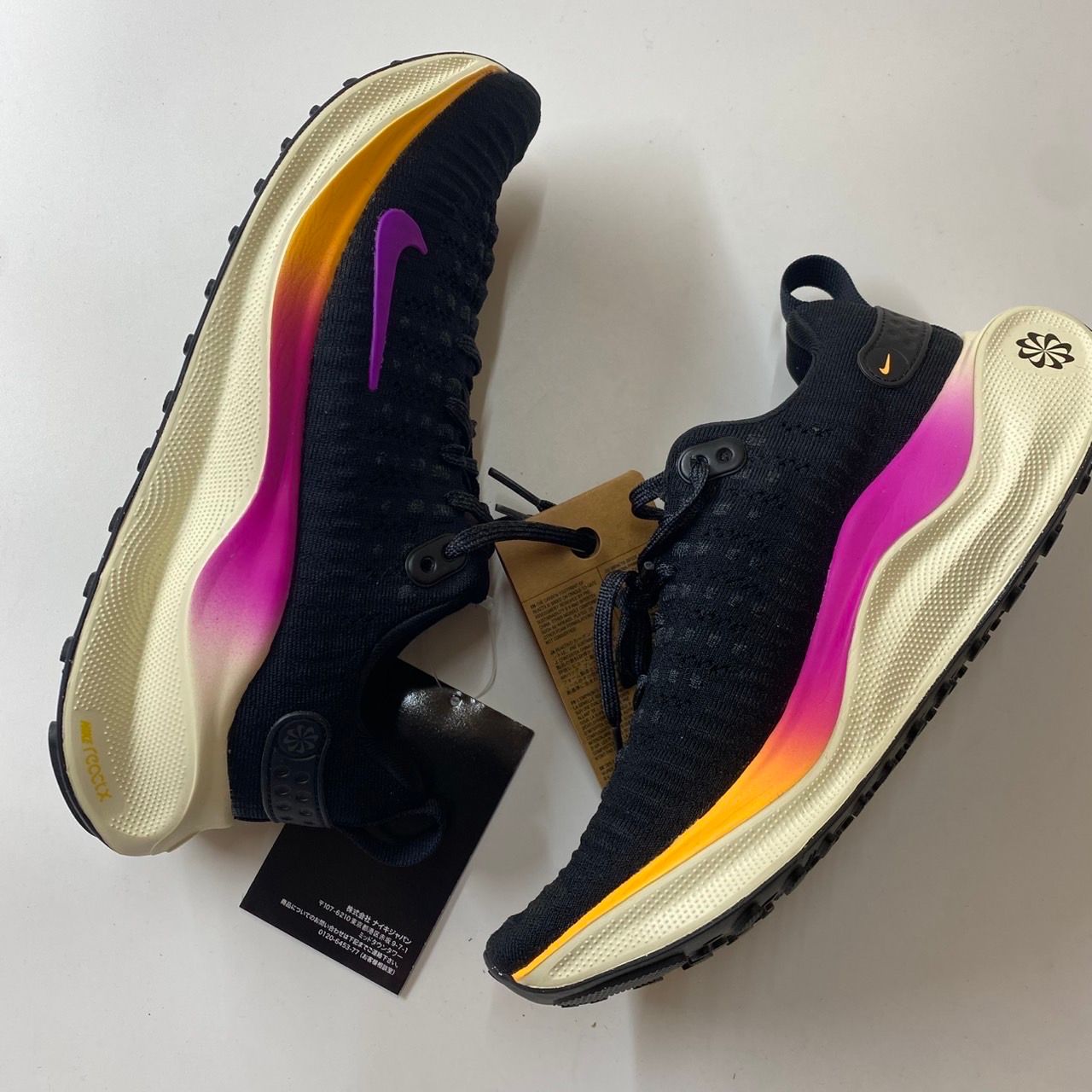 ナイキ ウィメンズ インフィニティラン4 "ブラック/アンスラサイト/ココナッツミルク/ハイパーバイオレット"