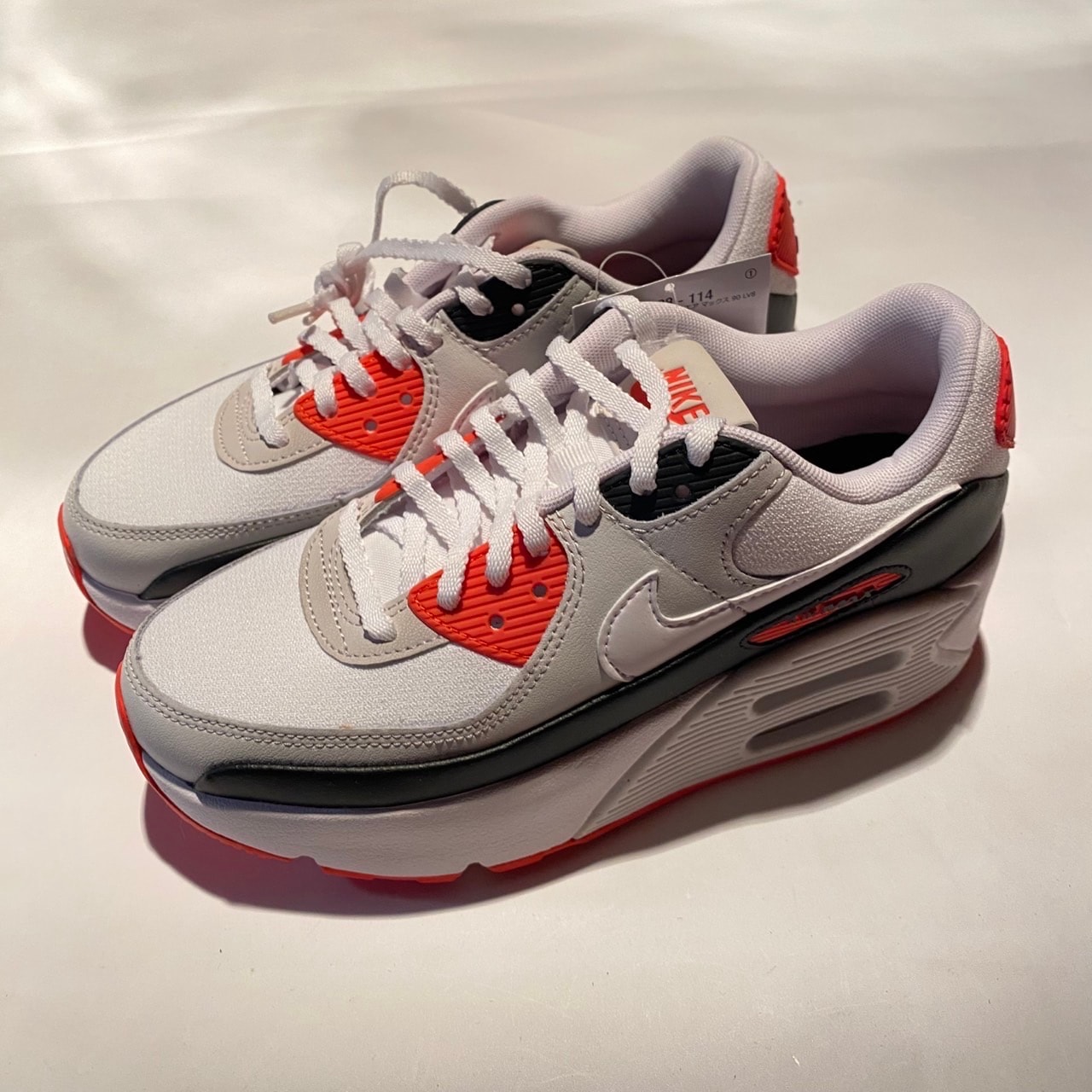 Nike Women's Air Max 90 LV8 "White/Black/Picante Red/White"
