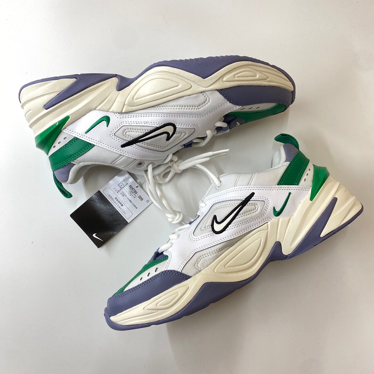 Nike M2K Tekno "Platinum Tint/Sail/Lucid Green"