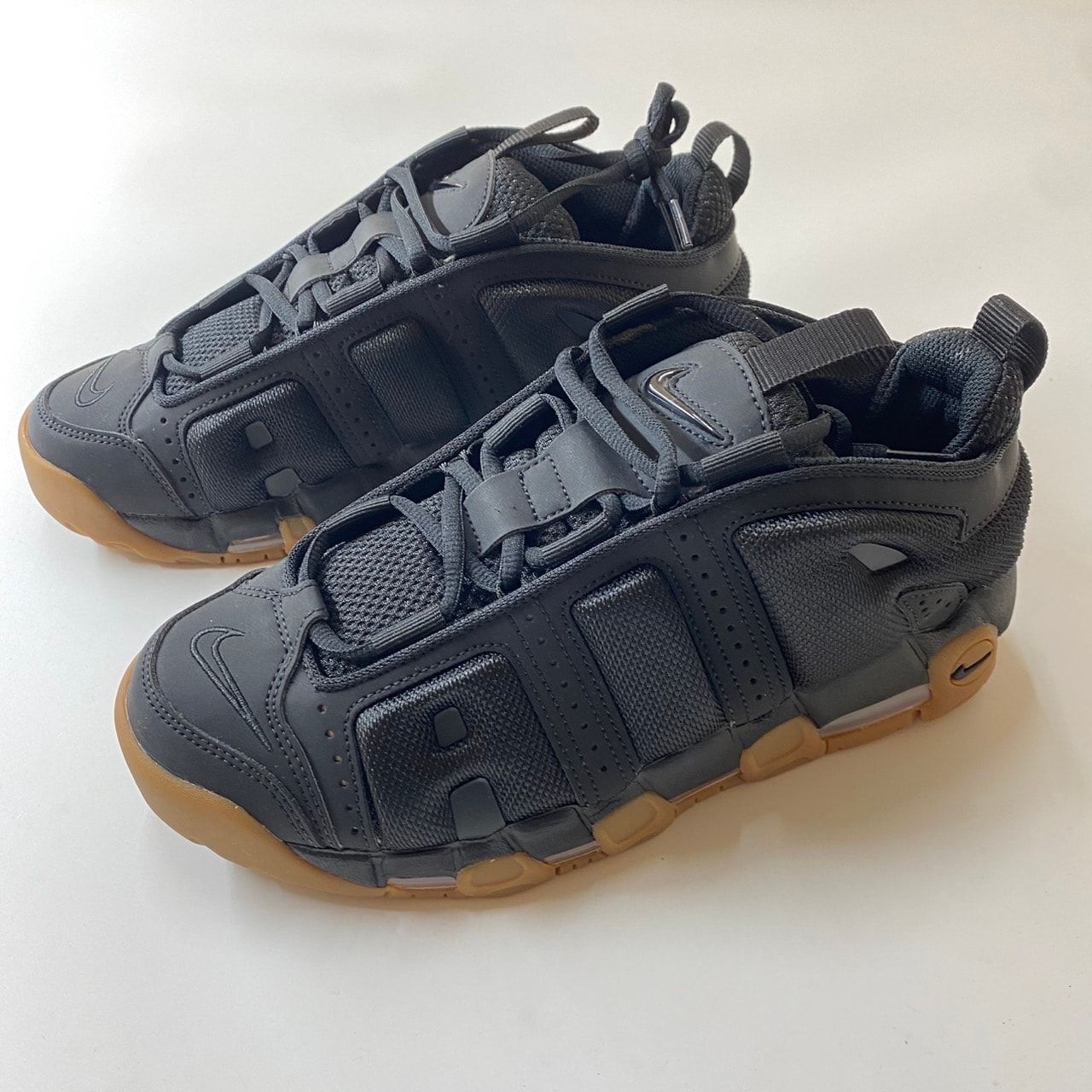 Nike Air More Uptempo Low "Black/Gum Medium Brown/Black"