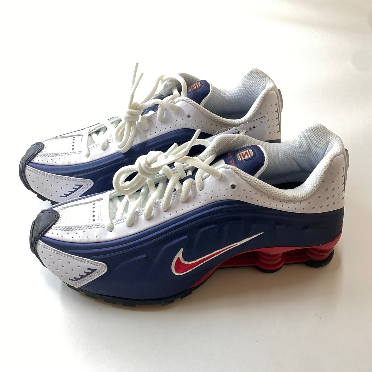 Nike GS Shox R4 "Midnight Navy/White/Metallic Silver/Gym Red"