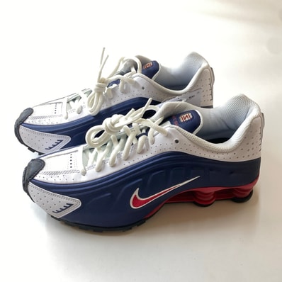 Nike GS Shox R4 "Midnight Navy/White/Metallic Silver/Gym Red"