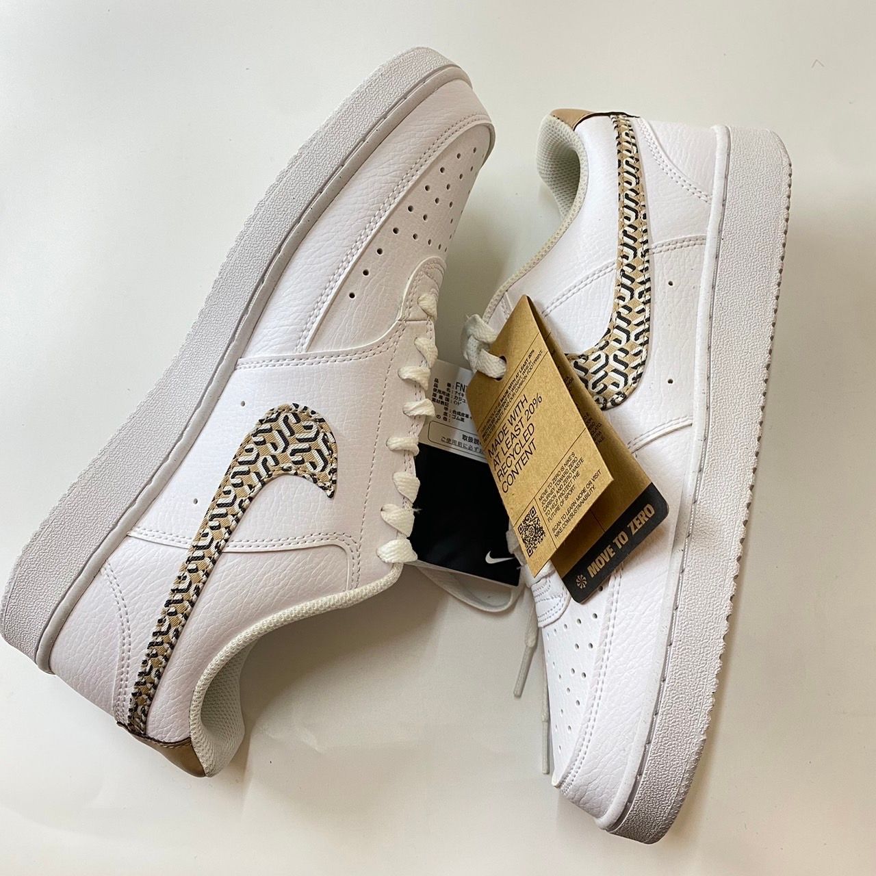 Nike Women's Court Vision Low "White/Hemp/Black/Summit White"