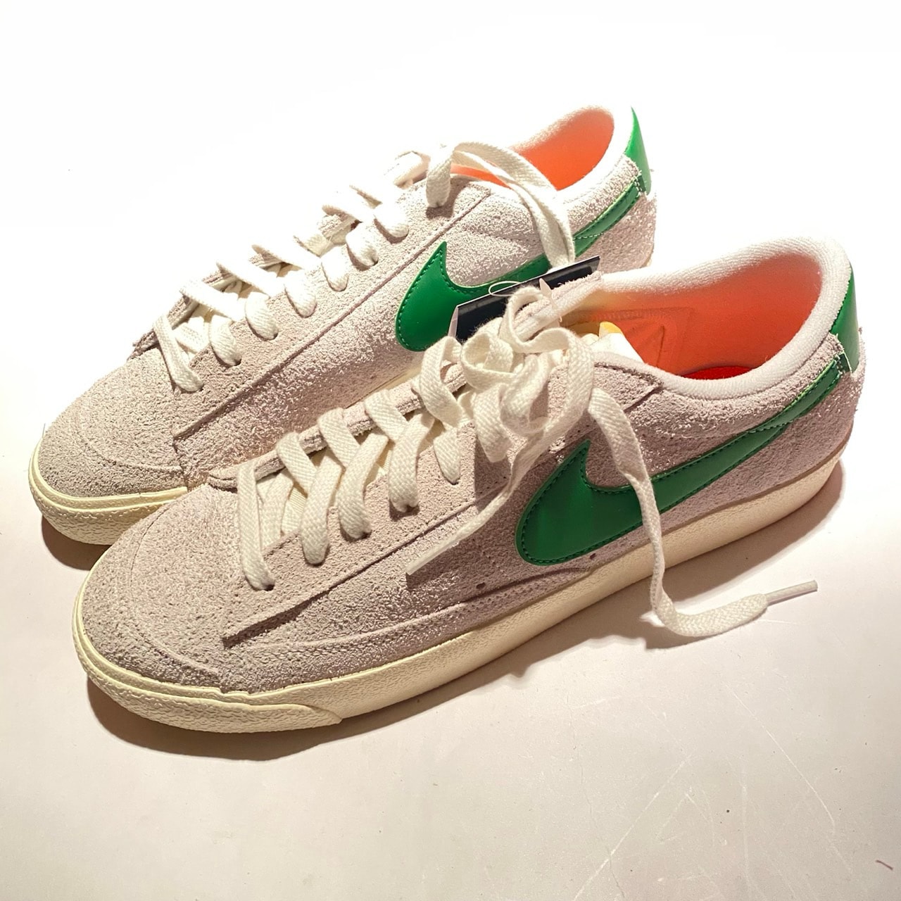 Nike Blazer Low '77 PRM "Summit White/Coconut Milk/Safety Orange/Kelly Green"