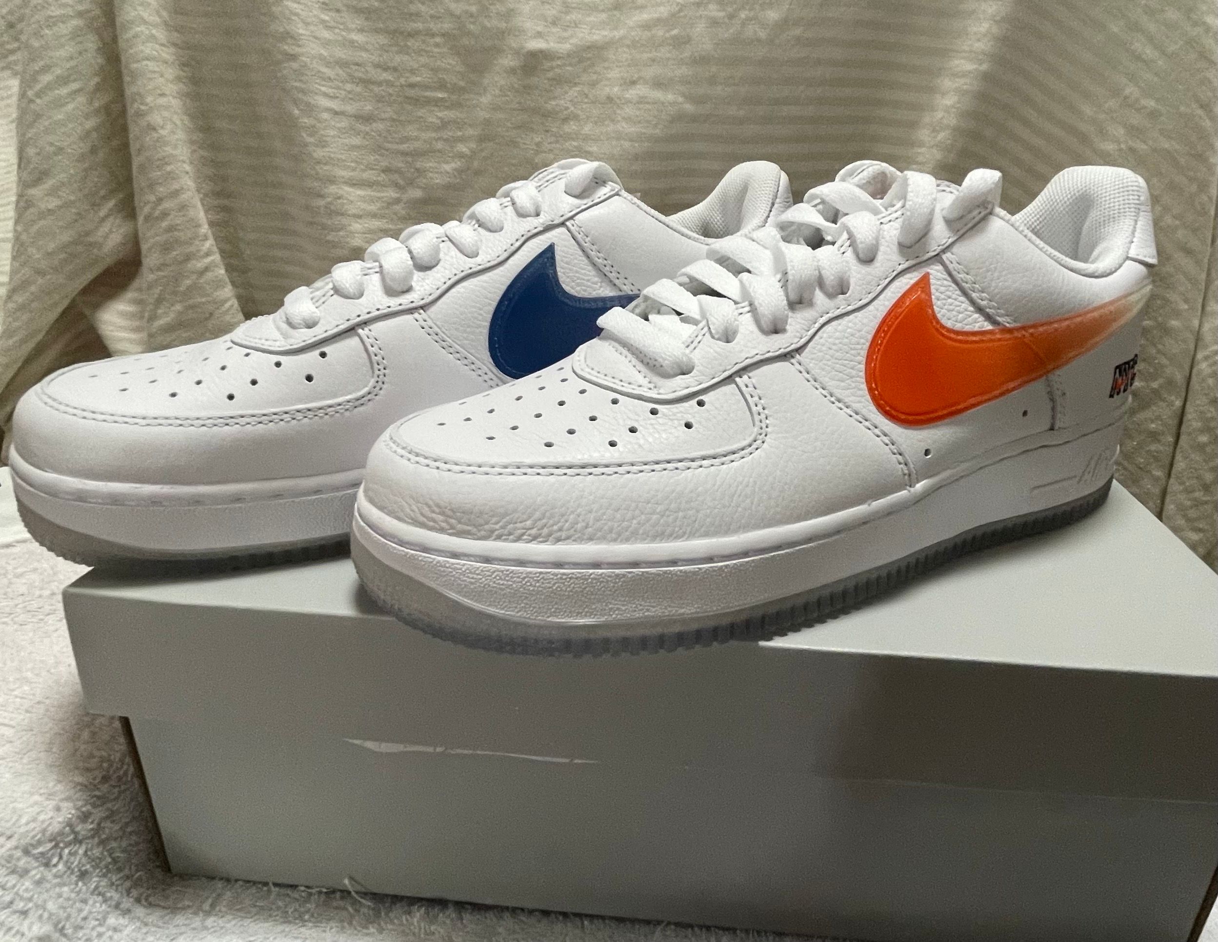 KITH × Nike Air Force 1 Low "White/Rush Blue/White/Brilliant Orange"