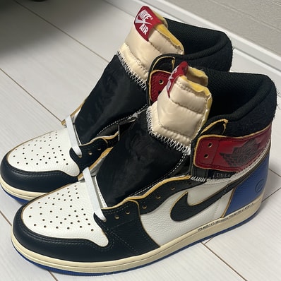 fragment design × UNION × Nike Air Jordan 1 High OG "Black/Varsity Red"