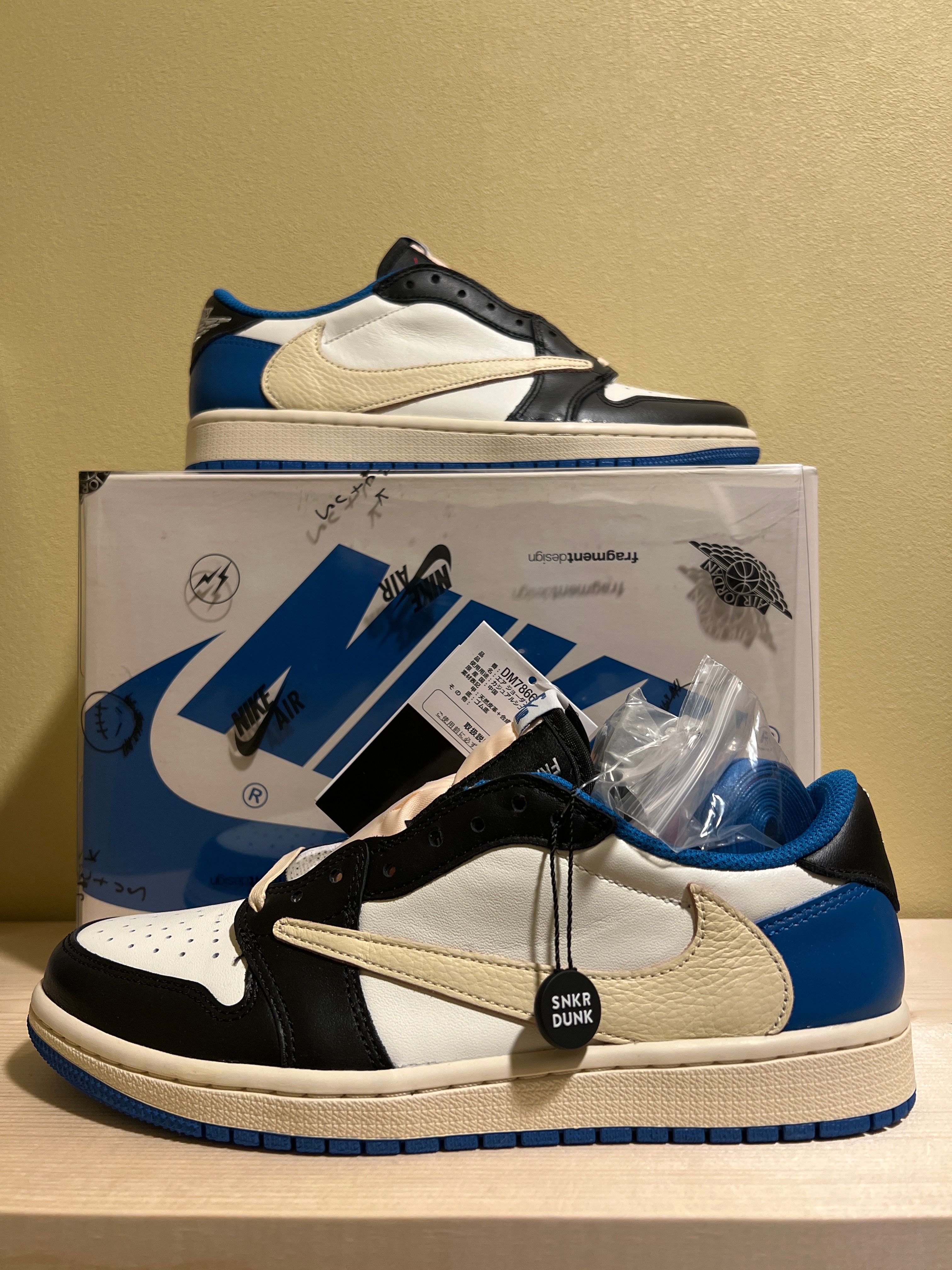 Travis Scott × fragment design × Nike Air Jordan 1 Low OG SP "Military Blue"