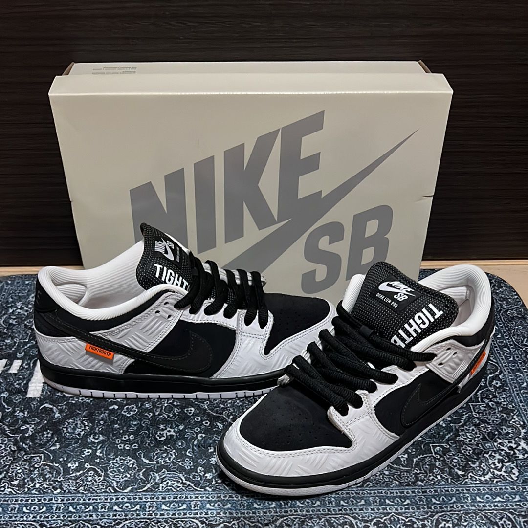 TIGHTBOOTH × Nike SB Dunk Low Pro QS "Black and White"
