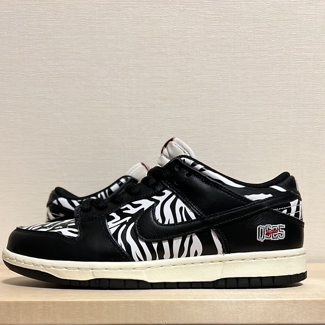 Quartersnacks × Nike SB Dunk Low "Zebra Cake/Safari"