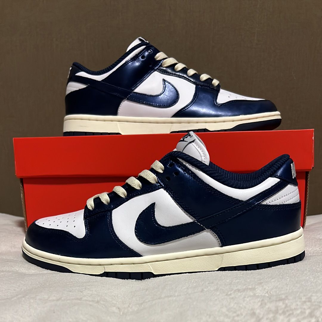 Nike Women's Dunk Low PRM "Midnight Navy and White"