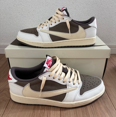 Travis Scott × Nike Air Jordan 1 Low OG SP "Reverse Mocha/Sail and Ridgerock"