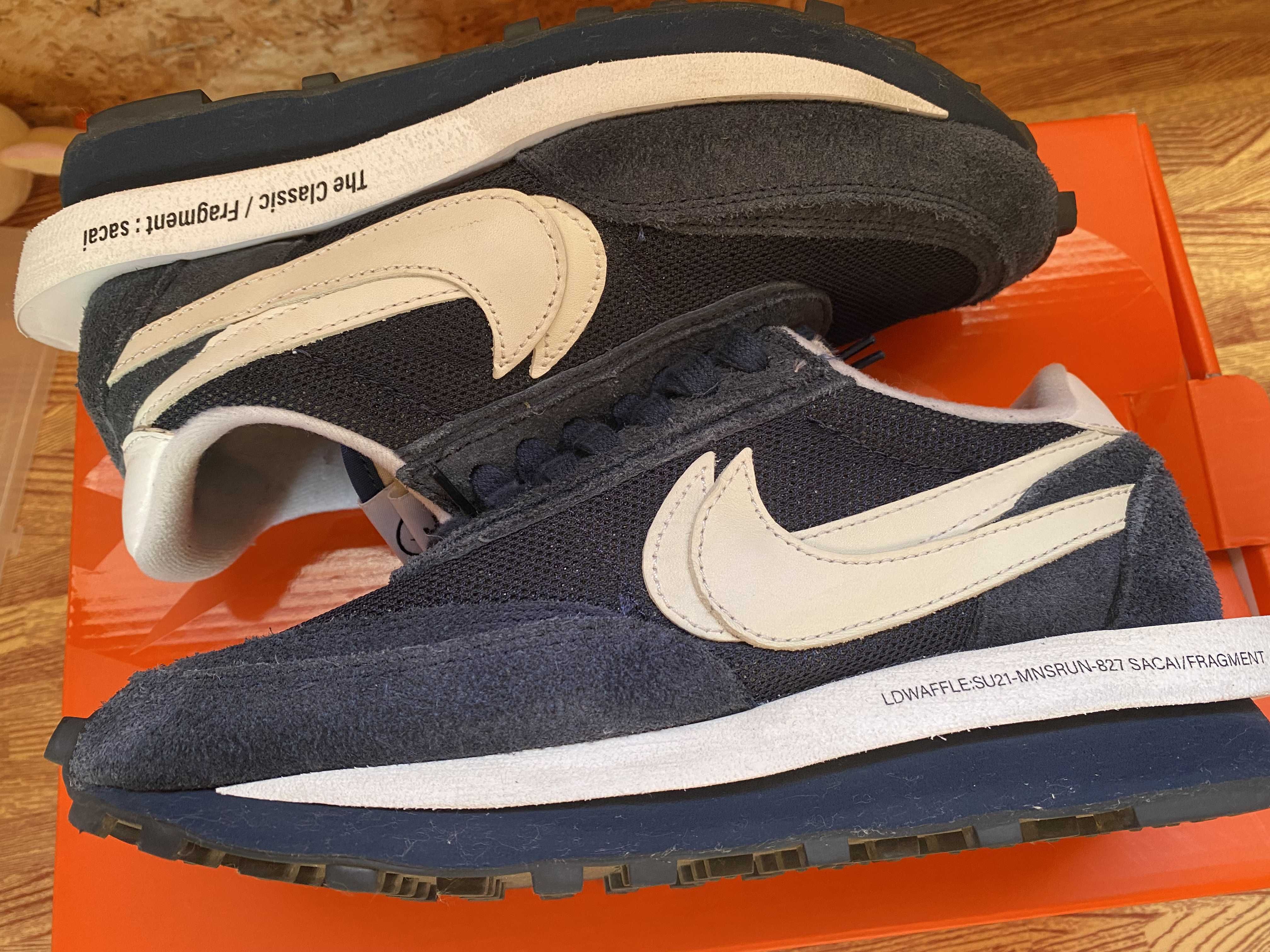 Fragment × sacai × Nike LD Waffle "Blackended Blue"