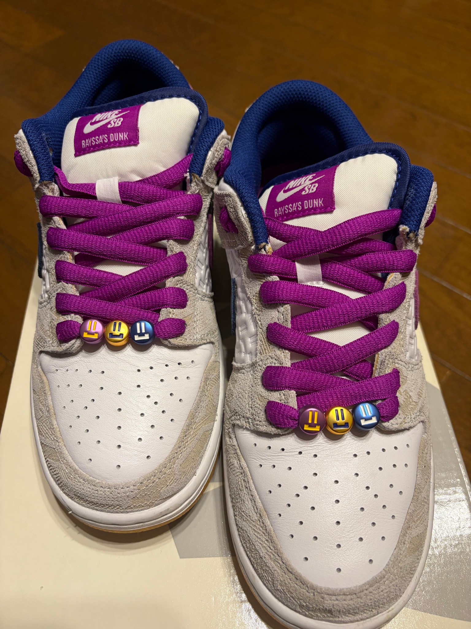 Rayssa Leal × Nike SB Dunk Low PRM "Pure Platinum and Vivid Purple"