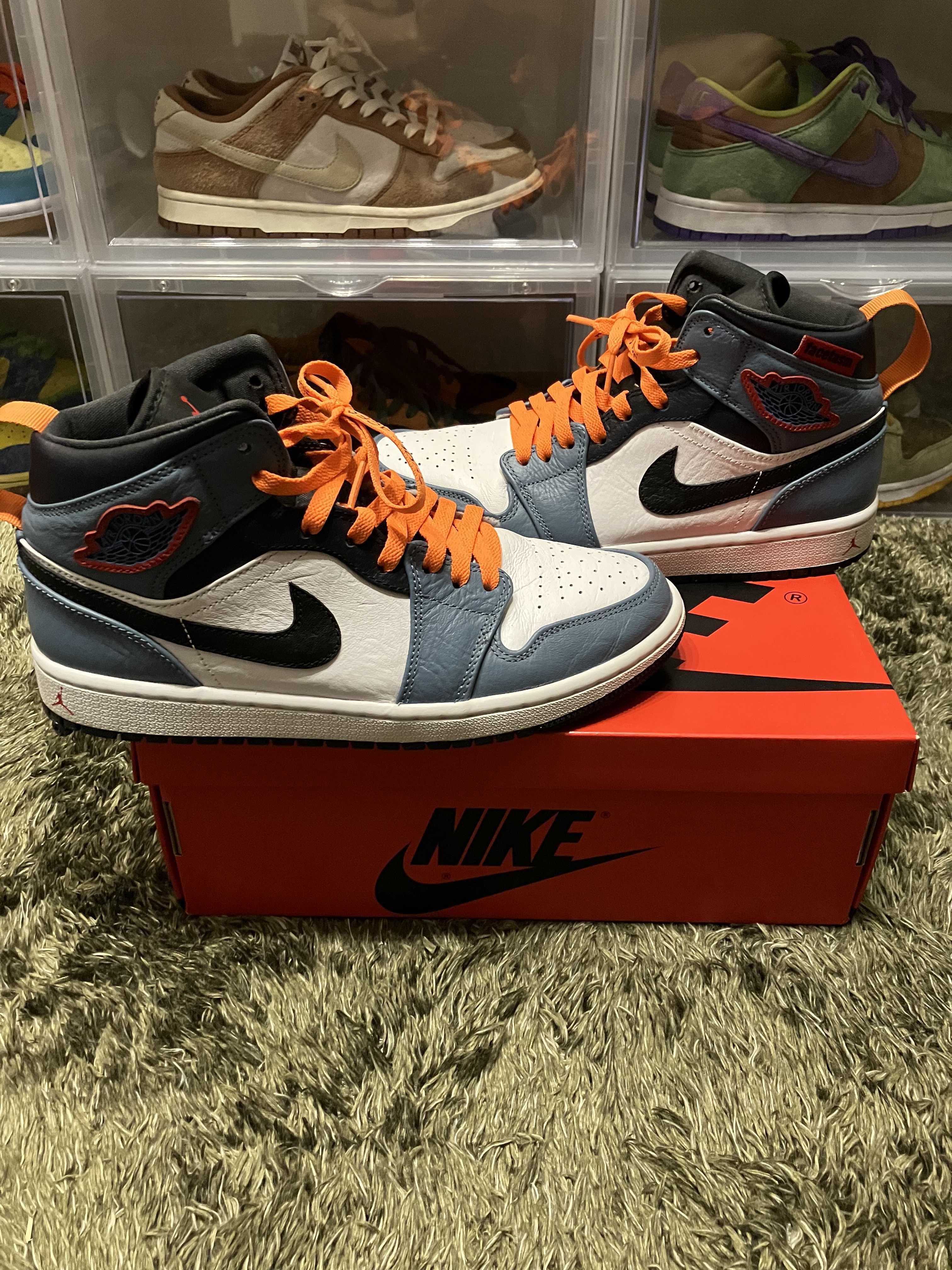 FACETASM × Nike Air Jordan 1 Mid "White/Navy"