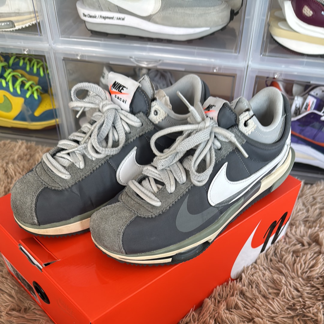 sacai × Nike Zoom Cortez "Iron Grey"