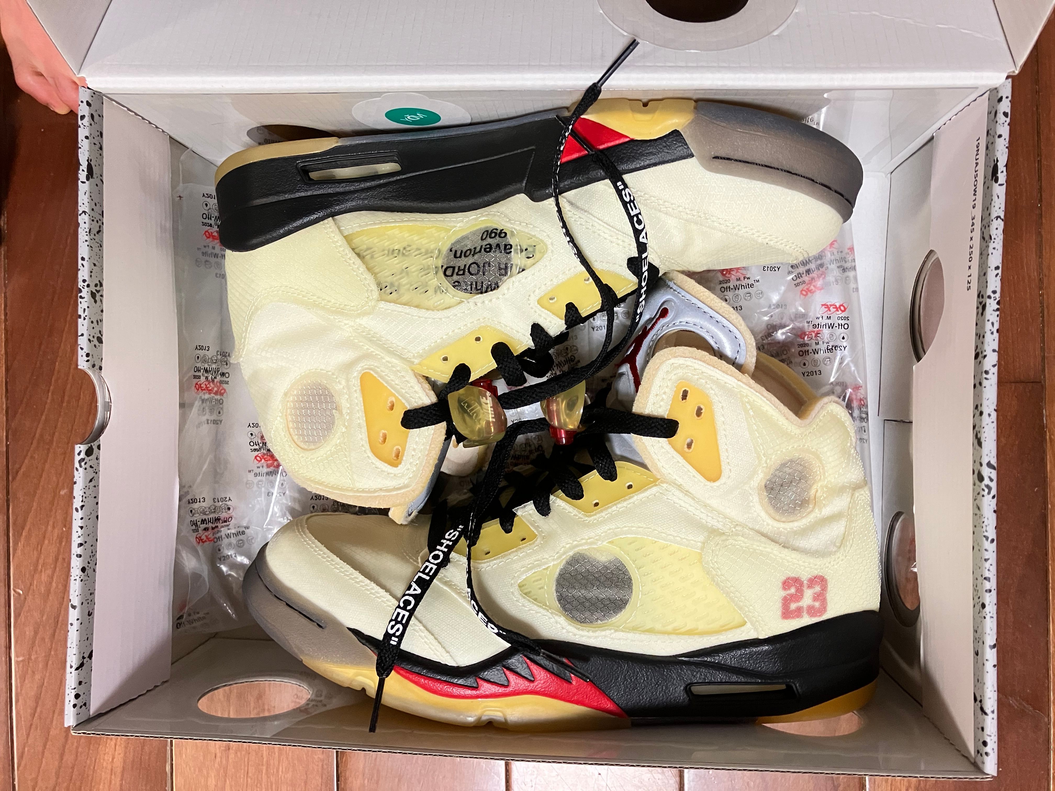 Off-White × Nike Air Jordan 5 "Sail"  