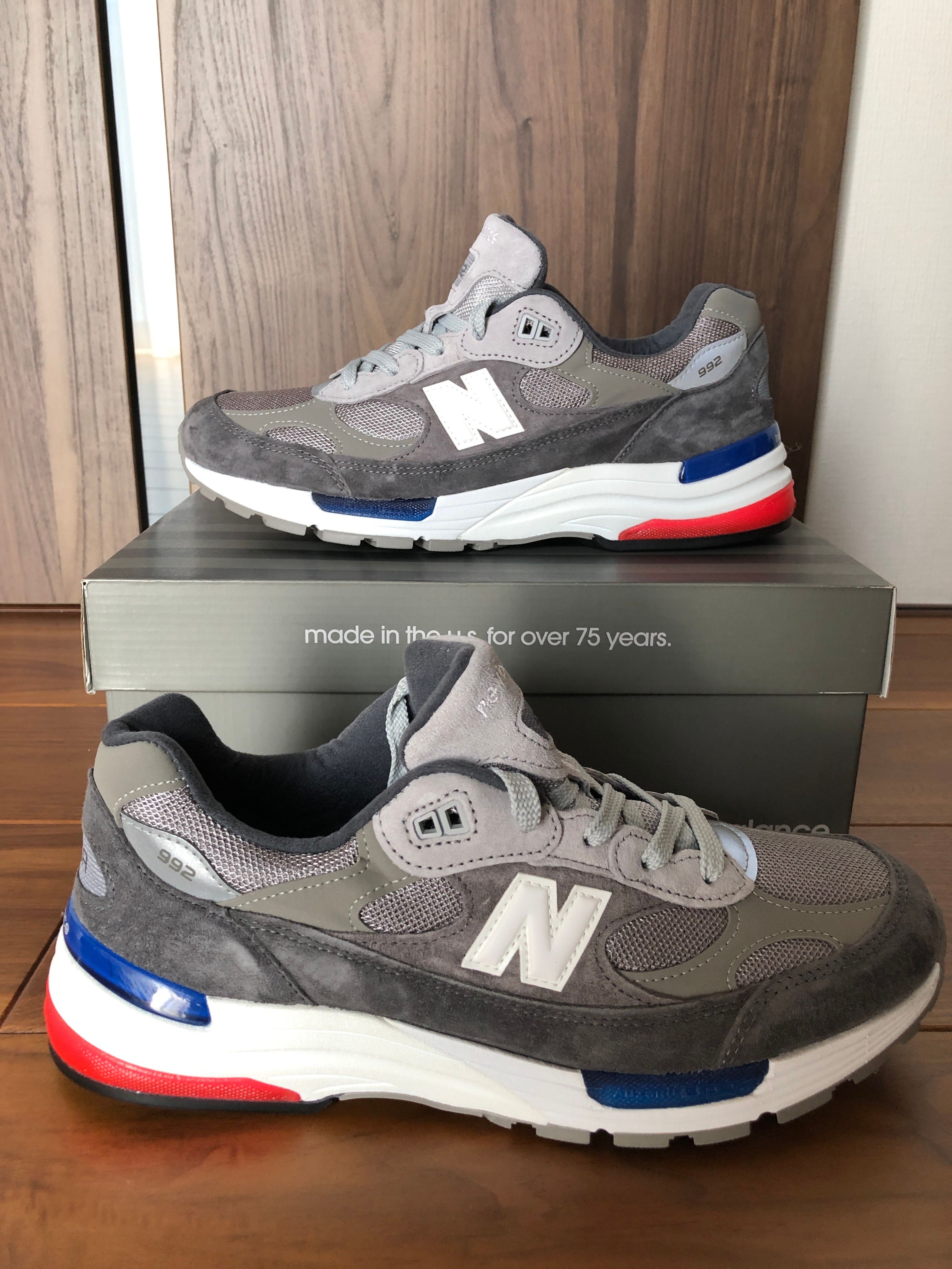 New Balance 992 "GRAY/BLUE/RED"